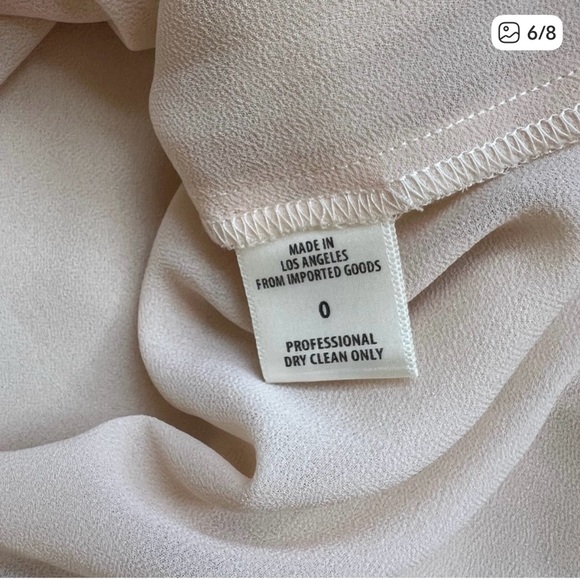 Stone Cold Fox Beige Cream 100% silk Mini Dress - Picture 5 of 5